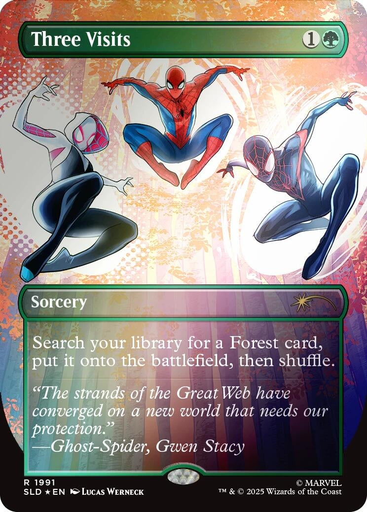 Image for Three Visits (Rainbow Foil) (1991) [Secret Lair Drop Series] - Magic: The Gathering
