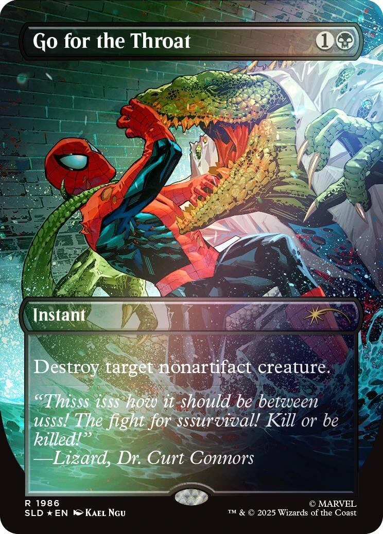 Image for Go for the Throat (Rainbow Foil) (1986) [Secret Lair Drop Series] - Magic: The Gathering