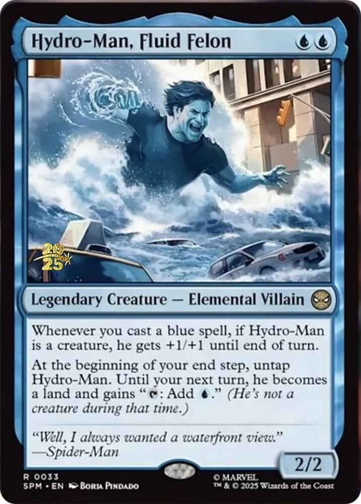 Image for Hydro-Man, Fluid Felon (33) [Prerelease Cards] - Magic: The Gathering