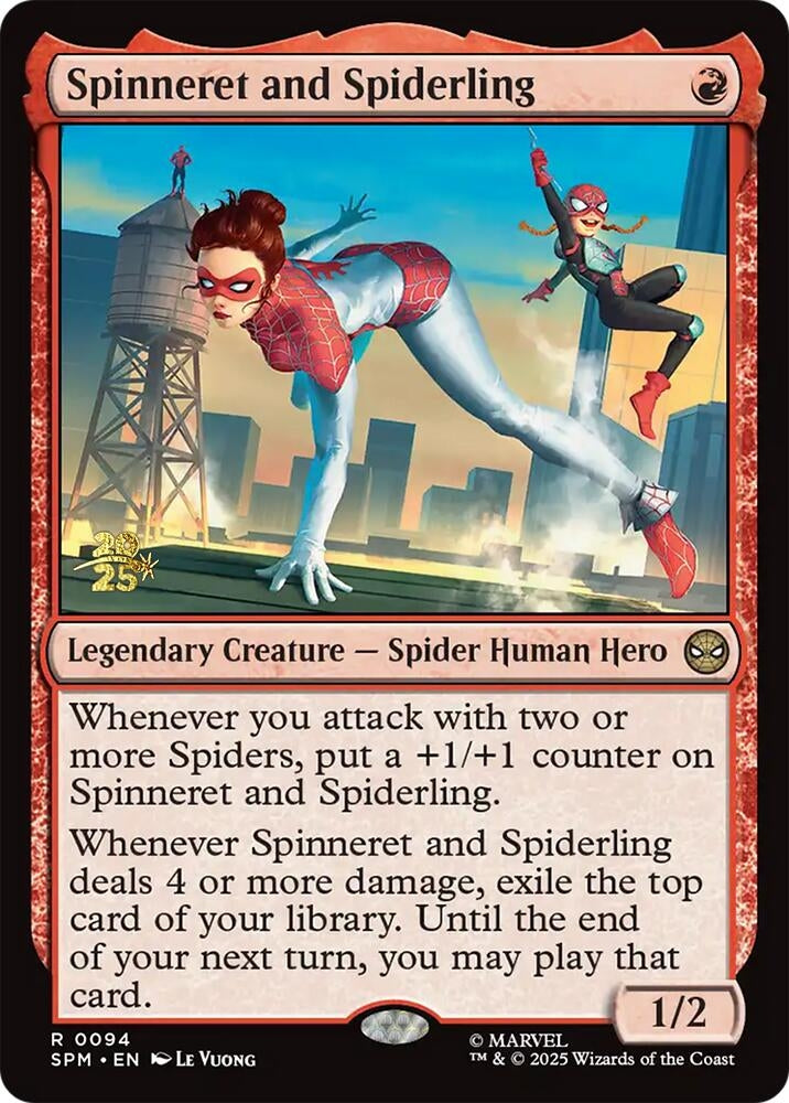 Image for Spinneret and Spiderling (94) [Prerelease Cards] - Magic: The Gathering