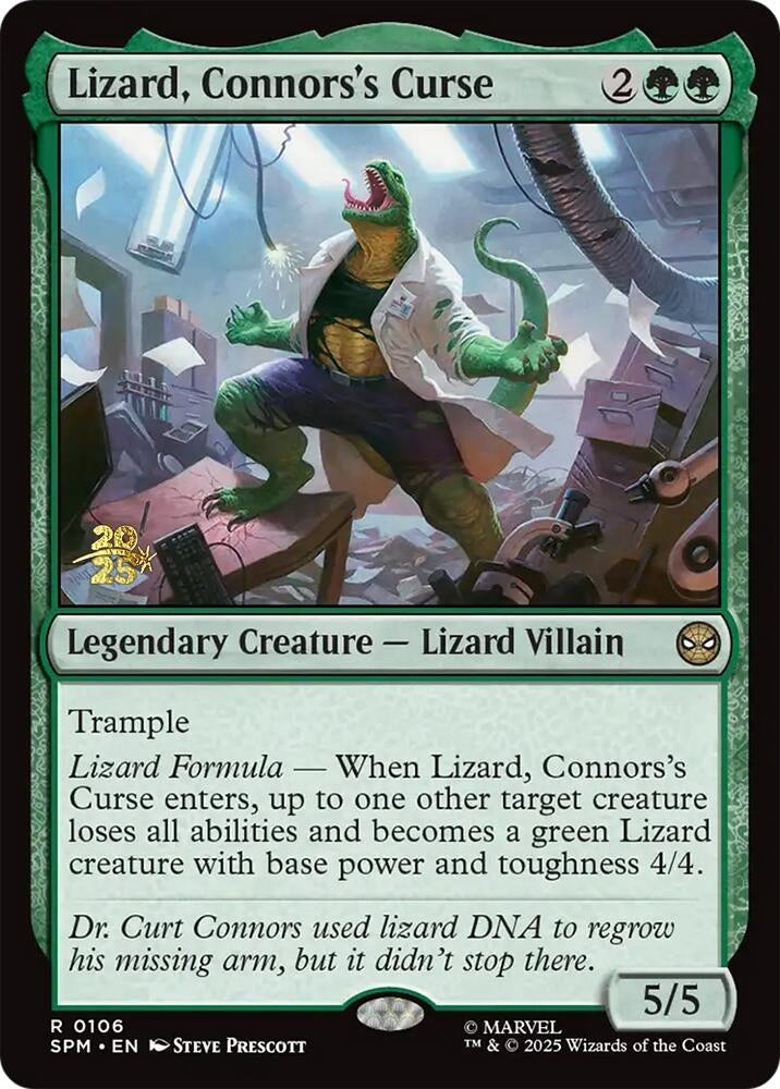 Image for Lizard, Connors's Curse (106) [Prerelease Cards] - Magic: The Gathering