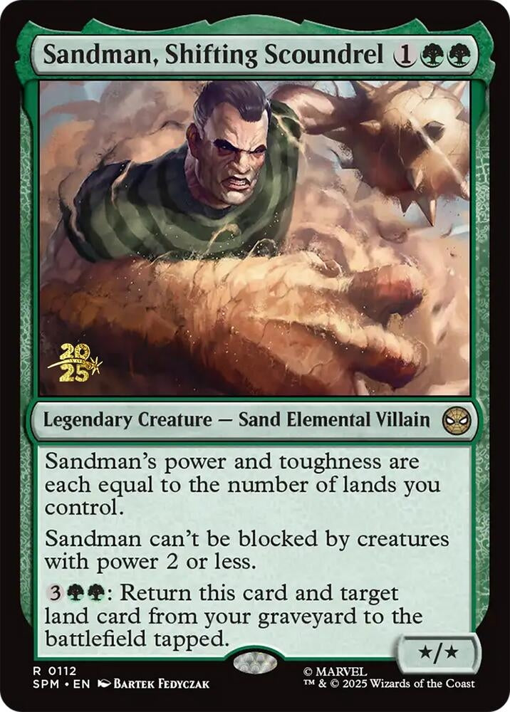 Image for Sandman, Shifting Scoundrel (112) [Prerelease Cards] - Magic: The Gathering