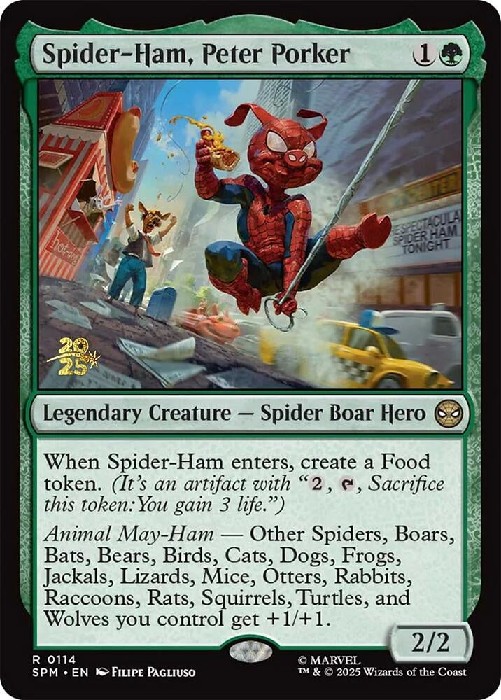 Image for Spider-Ham, Peter Porker (114) [Prerelease Cards] - Magic: The Gathering
