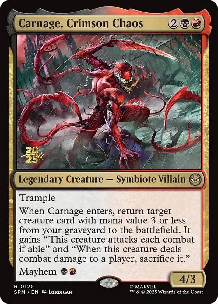 Image for Carnage, Crimson Chaos (125) [Prerelease Cards] - Magic: The Gathering
