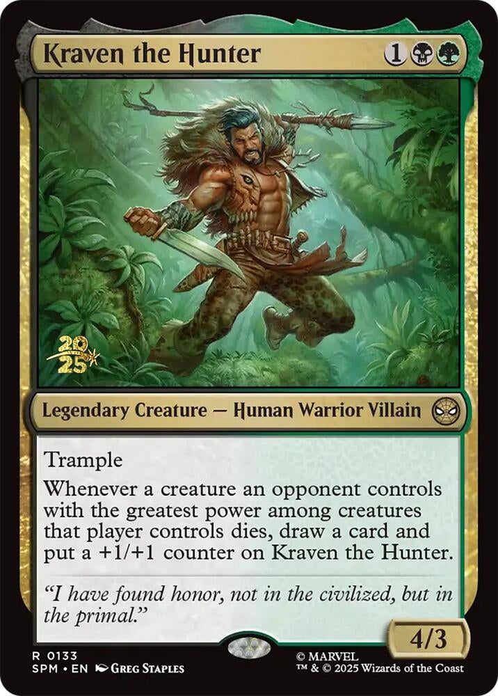 Image for Kraven the Hunter (133) [Prerelease Cards] - Magic: The Gathering