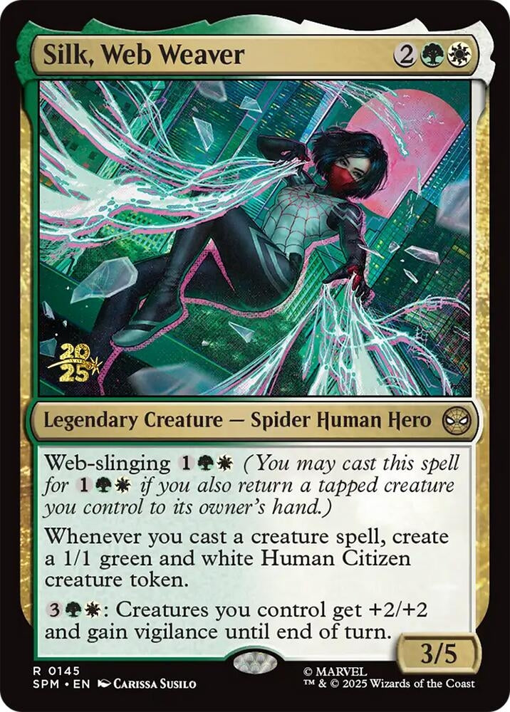 Image for Silk, Web Weaver (145) [Prerelease Cards] - Magic: The Gathering