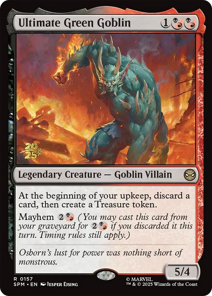 Image for Ultimate Green Goblin (157) [Prerelease Cards] - Magic: The Gathering