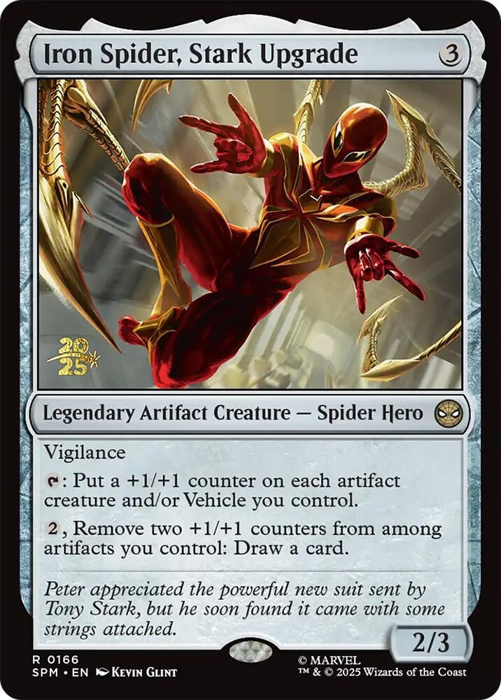 Image for Iron Spider, Stark Upgrade (166) [Prerelease Cards] - Magic: The Gathering
