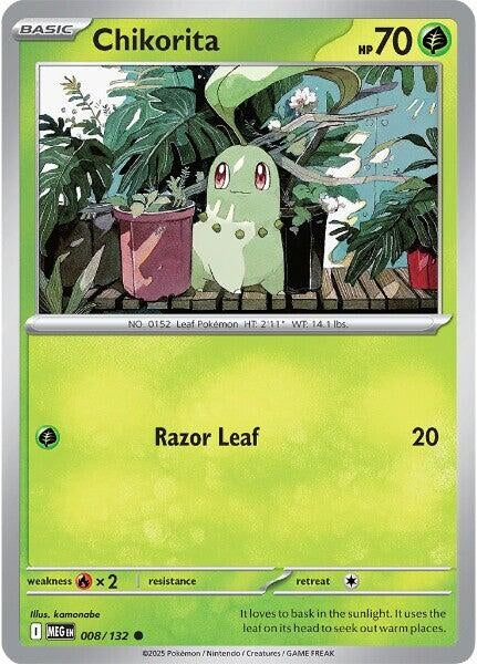 Image for Chikorita (008/132) [ME01: Mega Evolution] - Pokemon