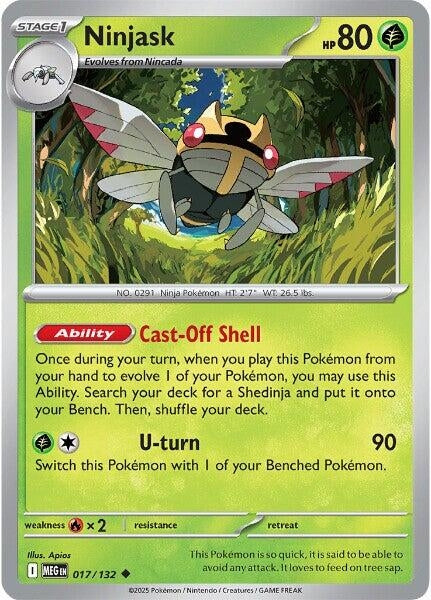 Image for Ninjask (017/132) [ME01: Mega Evolution] - Pokemon