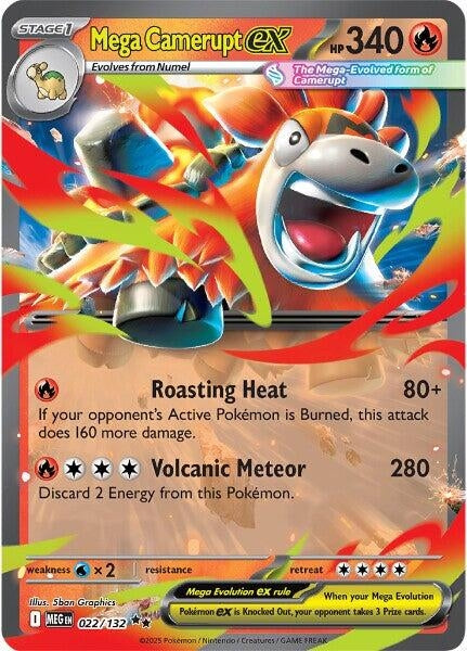 Image for Mega Camerupt ex (022/132) [ME01: Mega Evolution] - Pokemon