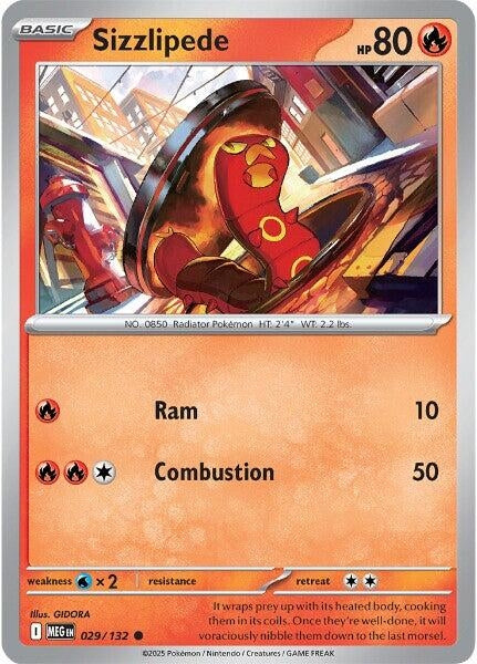 Image for Sizzlipede (029/132) [ME01: Mega Evolution] - Pokemon