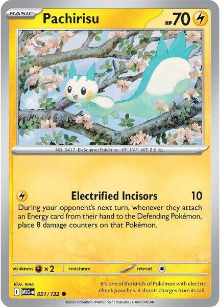 Image for Pachirisu (051/132) [ME01: Mega Evolution] - Pokemon