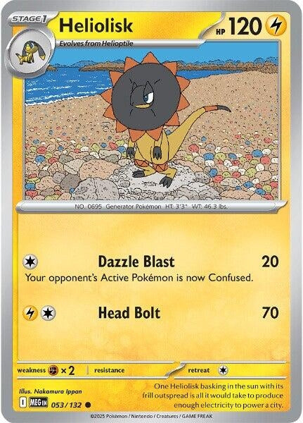 Image for Heliolisk (053/132) [ME01: Mega Evolution] - Pokemon