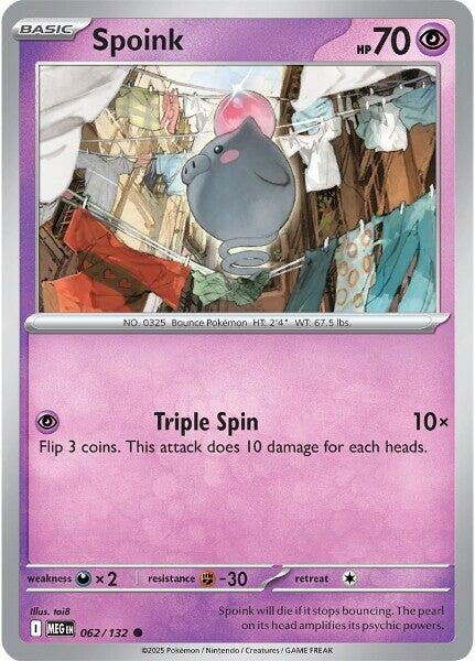 Image for Spoink (062/132) [ME01: Mega Evolution] - Pokemon