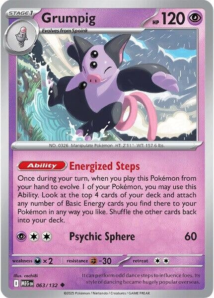 Image for Grumpig (063/132) [ME01: Mega Evolution] - Pokemon