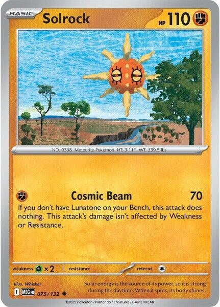 Image for Solrock (075/132) [ME01: Mega Evolution] - Pokemon