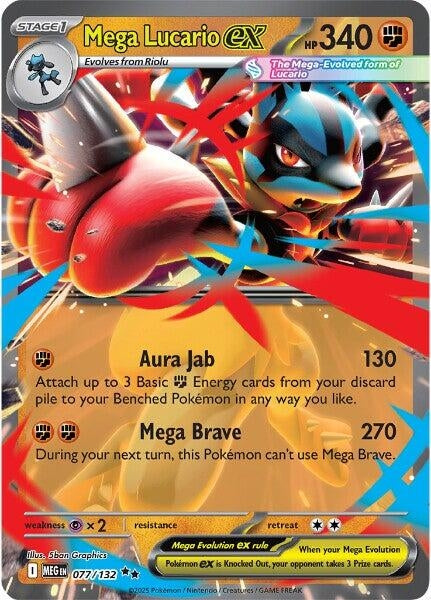 Image for Mega Lucario ex (077/132) [ME01: Mega Evolution] - Pokemon