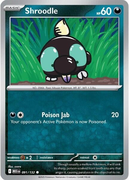 Image for Shroodle (091/132) [ME01: Mega Evolution] - Pokemon