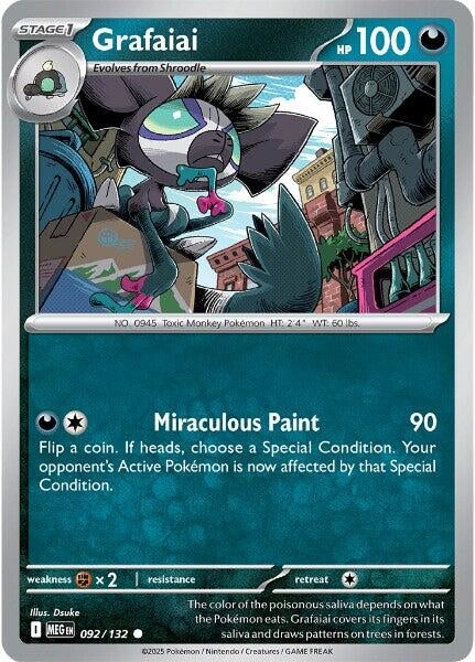 Image for Grafaiai (092/132) [ME01: Mega Evolution] - Pokemon