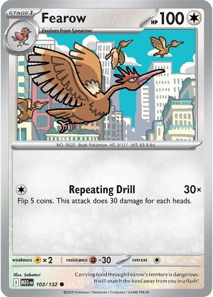 Image for Fearow (103/132) [ME01: Mega Evolution] - Pokemon
