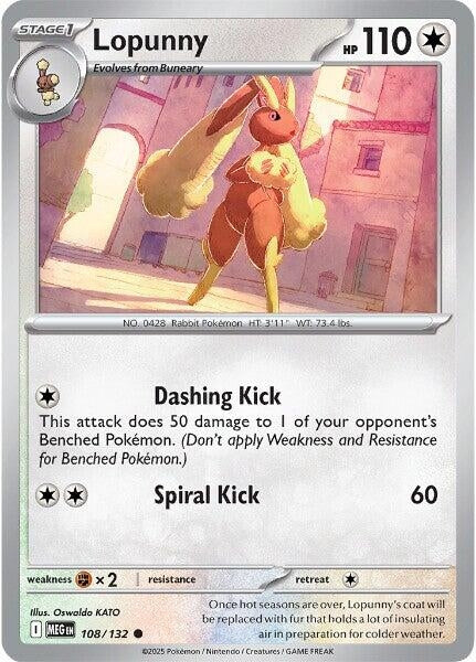 Image for Lopunny (108/132) [ME01: Mega Evolution] - Pokemon