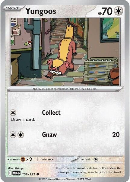 Image for Yungoos (109/132) [ME01: Mega Evolution] - Pokemon