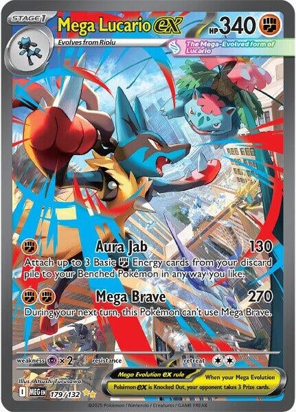 Image for Mega Lucario ex (179/132) [ME01: Mega Evolution] - Pokemon
