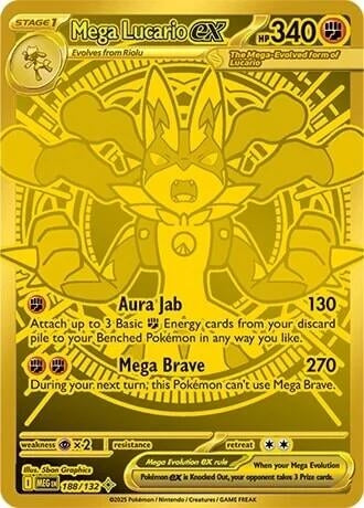 Image for Mega Lucario ex (188/132) [ME01: Mega Evolution] - Pokemon