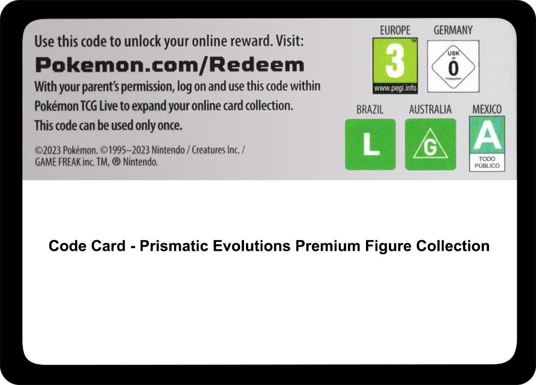 Image for Code Card - Prismatic Evolutions Premium Figure Collection [Miscellaneous Cards & Products] - Pokemon
