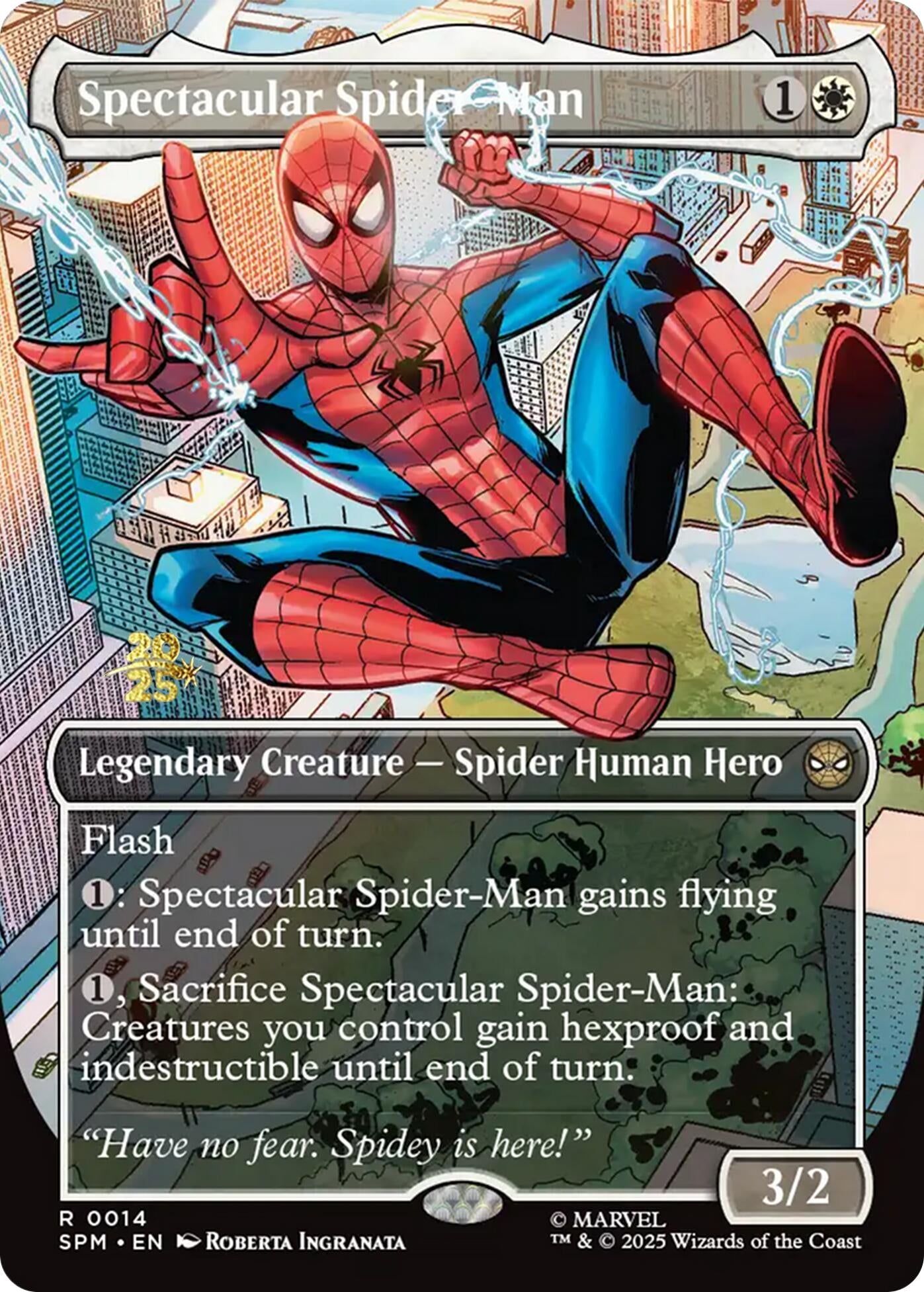 Image for Spectacular Spider-Man (Borderless) (14) [Prerelease Cards] - Magic: The Gathering
