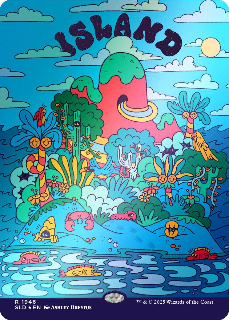 Image for Island (1946) (Rainbow Foil) (1946) [Secret Lair Drop Series] - Magic: The Gathering