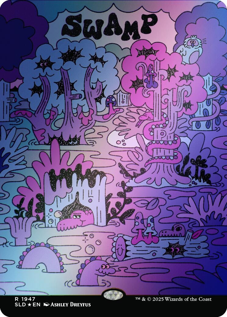 Image for Swamp (1947) (Rainbow Foil) (1947) [Secret Lair Drop Series] - Magic: The Gathering