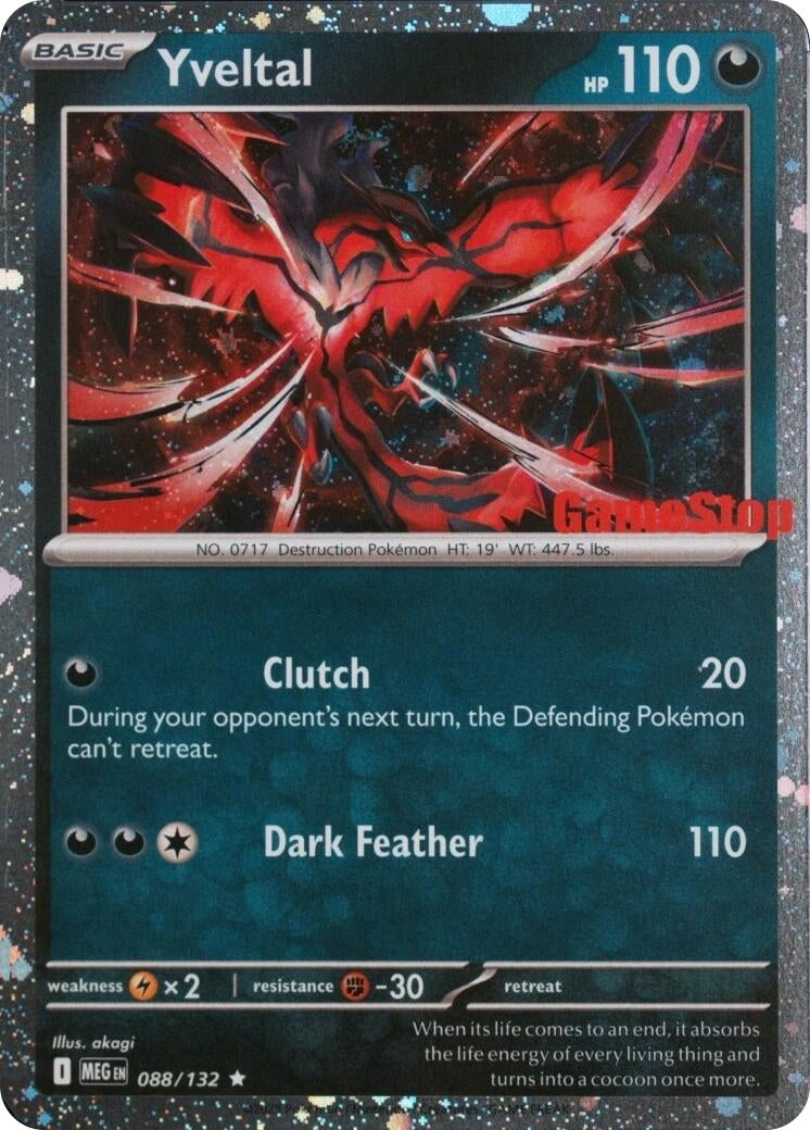 Yveltal (Game Stop) (088/132) [Miscellaneous Cards & Products]