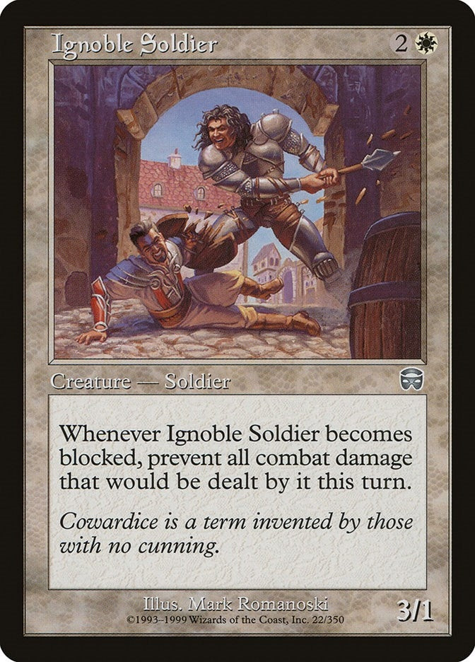 Image for Ignoble Soldier (22) [Mercadian Masques] - Magic: The Gathering