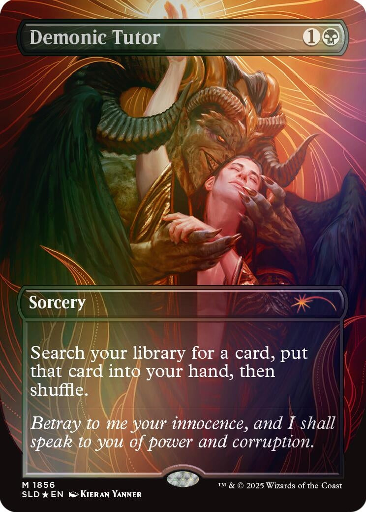 Image for Demonic Tutor (Rainbow Foil) (1856) [Secret Lair Drop Series] - Magic: The Gathering
