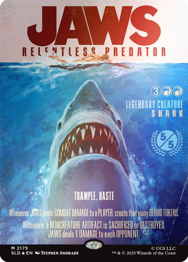 Image for Jaws, Relentless Predator (Rainbow Foil) (2175) [Secret Lair Drop Series] - Magic: The Gathering