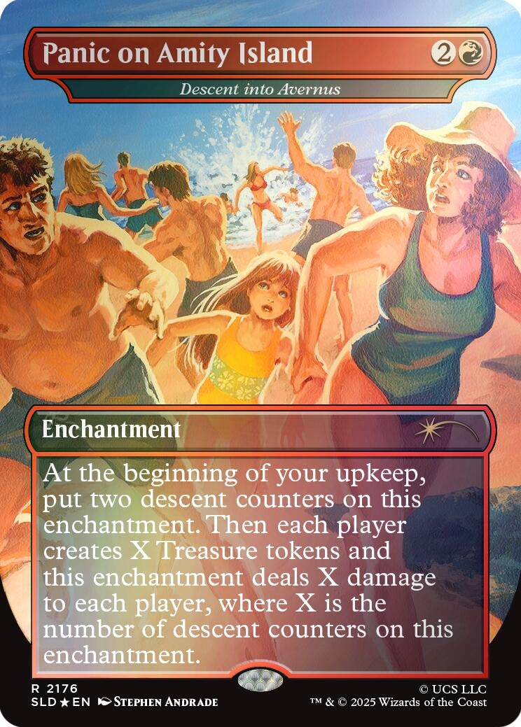 Image for Panic on Amity Island - Descent into Avernus (Rainbow Foil) (2176) [Secret Lair Drop Series] - Magic: The Gathering