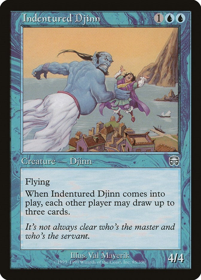 Image for Indentured Djinn (85) [Mercadian Masques] - Magic: The Gathering