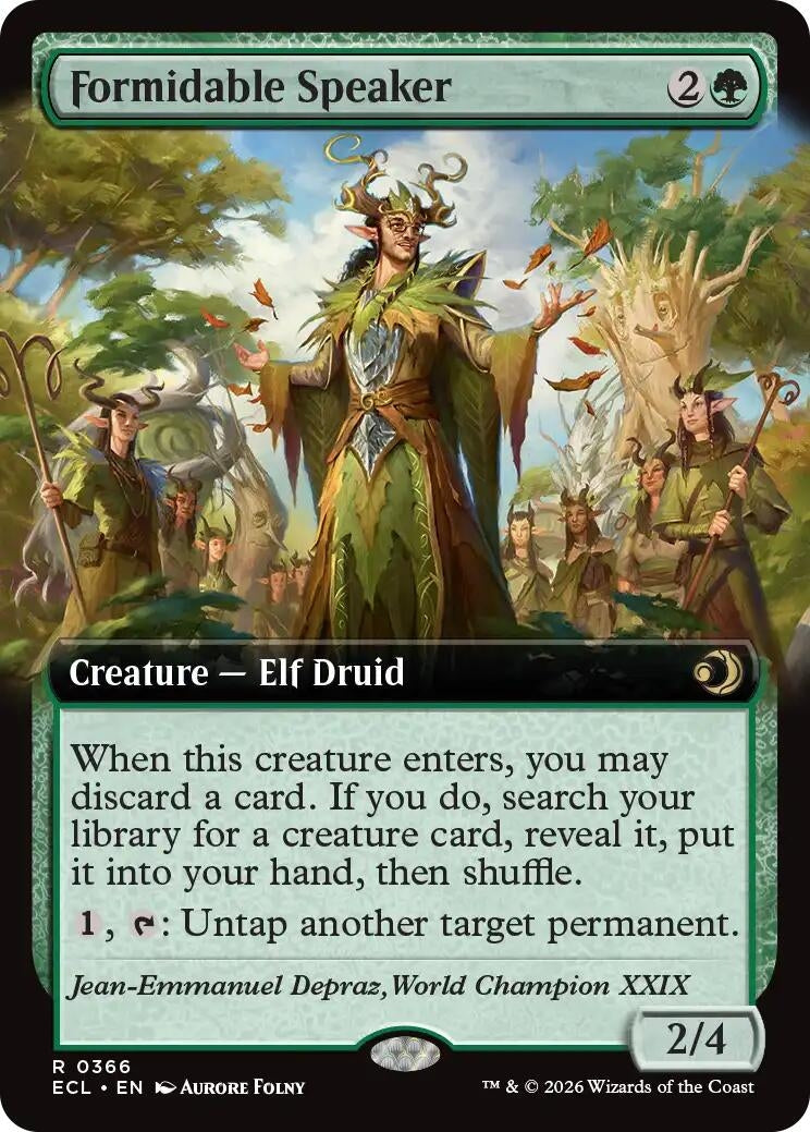 Image for Formidable Speaker (Extended Art) (366) [Lorwyn Eclipsed] - Magic: The Gathering