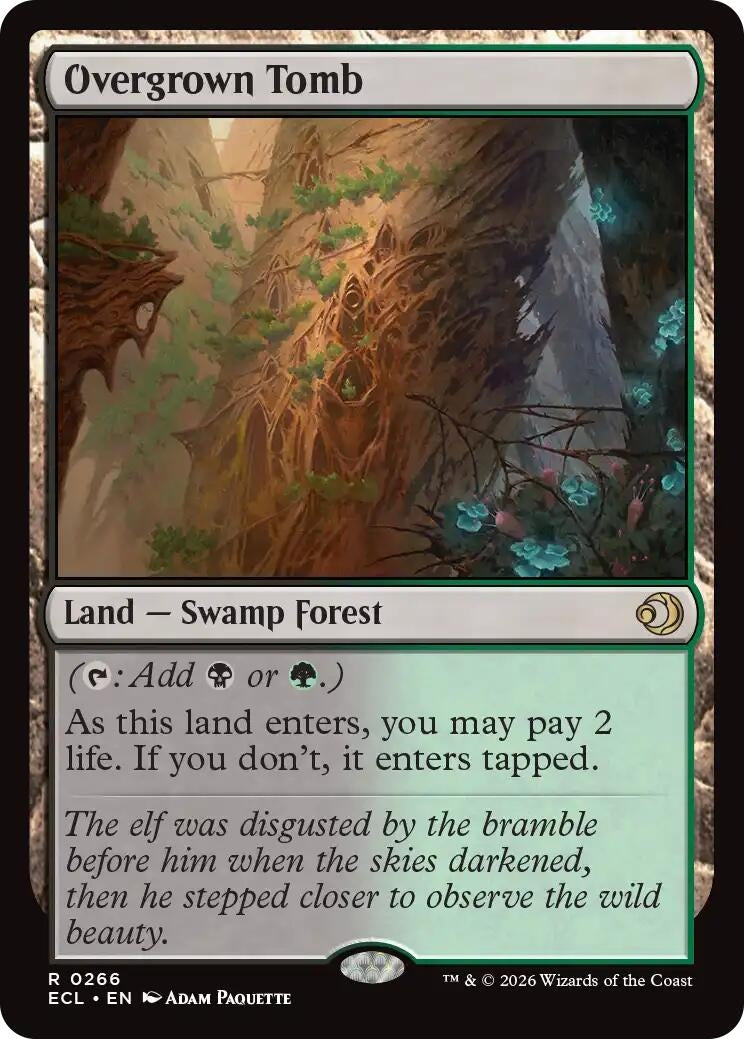 Image for Overgrown Tomb (266) [Lorwyn Eclipsed] - Magic: The Gathering