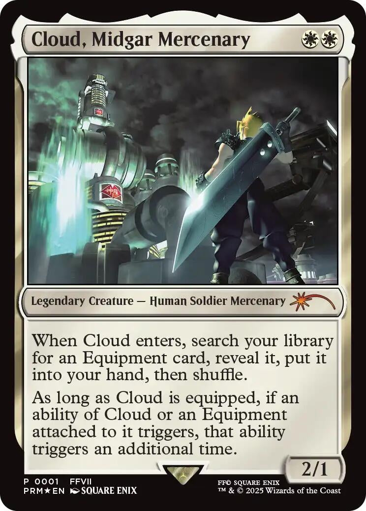 Image for Cloud, Midgar Mercenary (1) [Unique and Miscellaneous Promos] - Magic: The Gathering