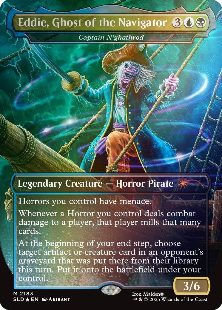 Image for Eddie, Ghost of the Navigator - Captain N'ghathrod (Rainbow Foil) (2183) [Secret Lair Drop Series] - Magic: The Gathering