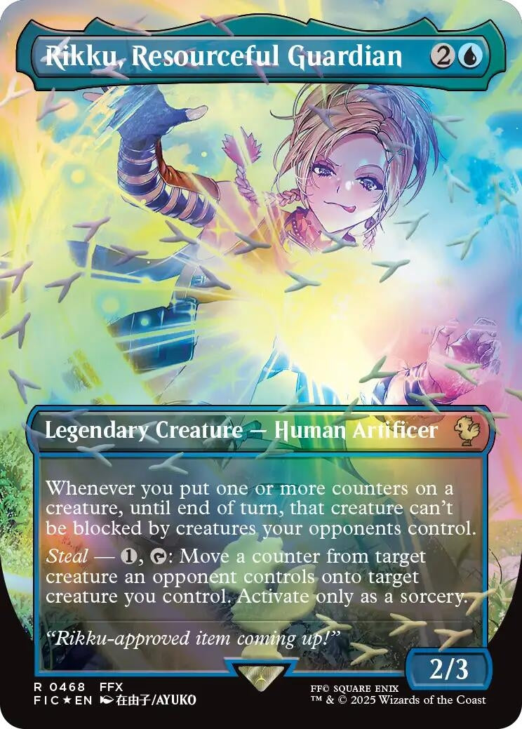 Image for Rikku, Resourceful Guardian (Borderless) (Chocobo Track Foil) (468) [FINAL FANTASY] - Magic: The Gathering