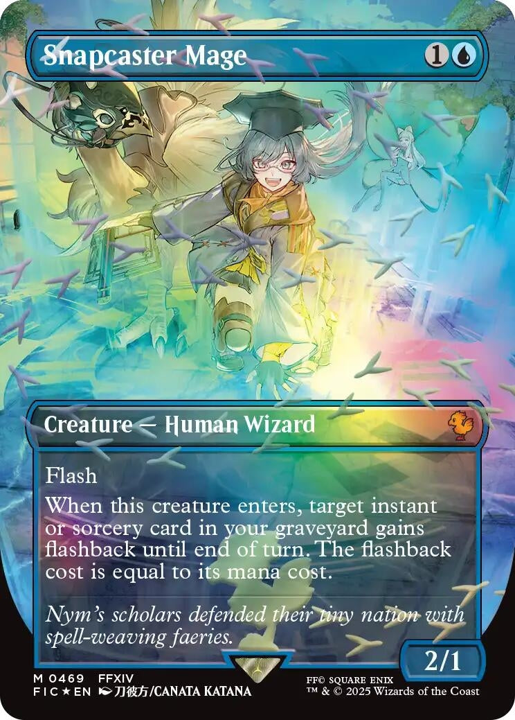 Image for Snapcaster Mage (Borderless) (Chocobo Track Foil) (469) [FINAL FANTASY] - Magic: The Gathering