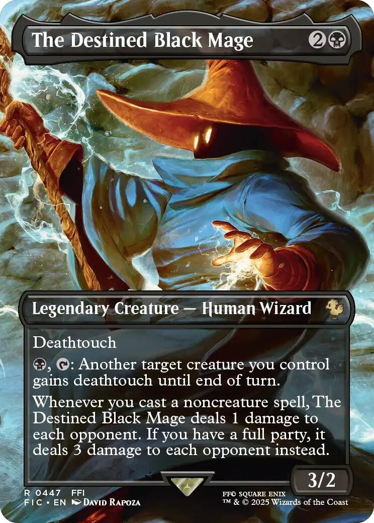 Image for The Destined Black Mage (Borderless) (447) [FINAL FANTASY] - Magic: The Gathering