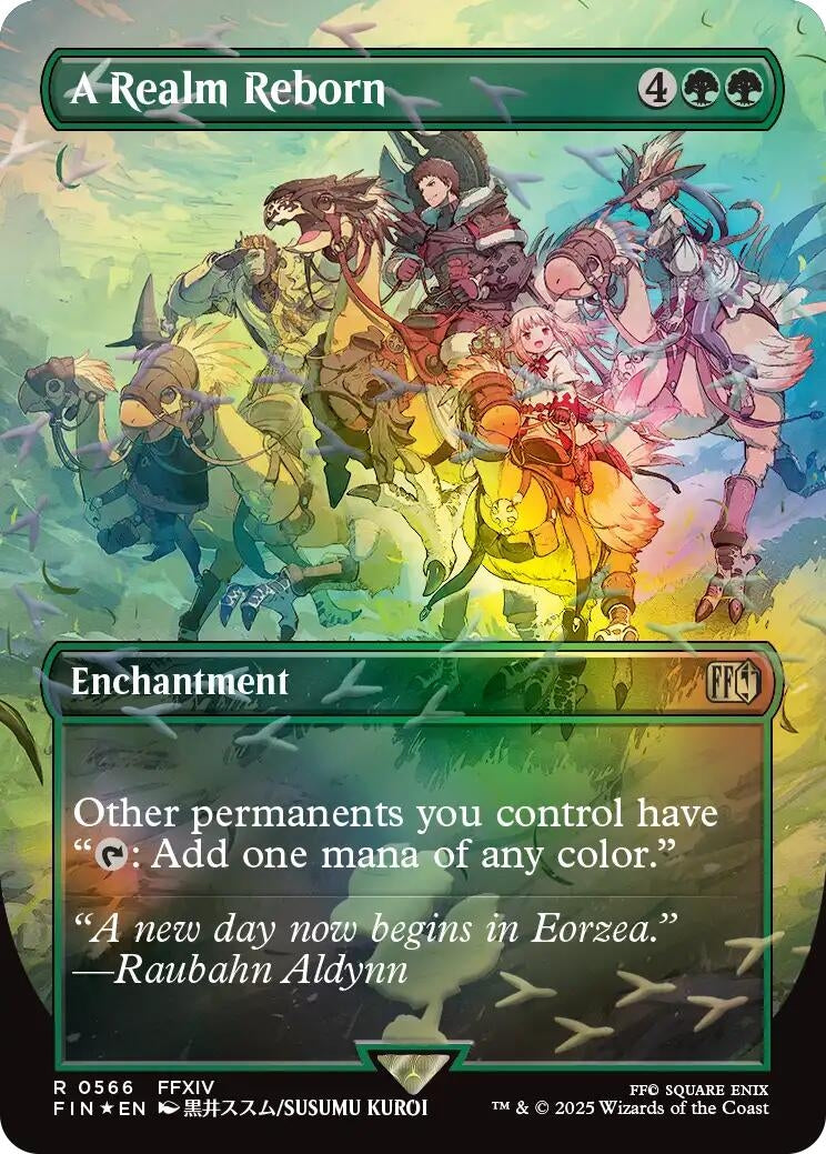 Image for A Realm Reborn (Borderless) (Chocobo Track Foil) (566) [FINAL FANTASY] - Magic: The Gathering