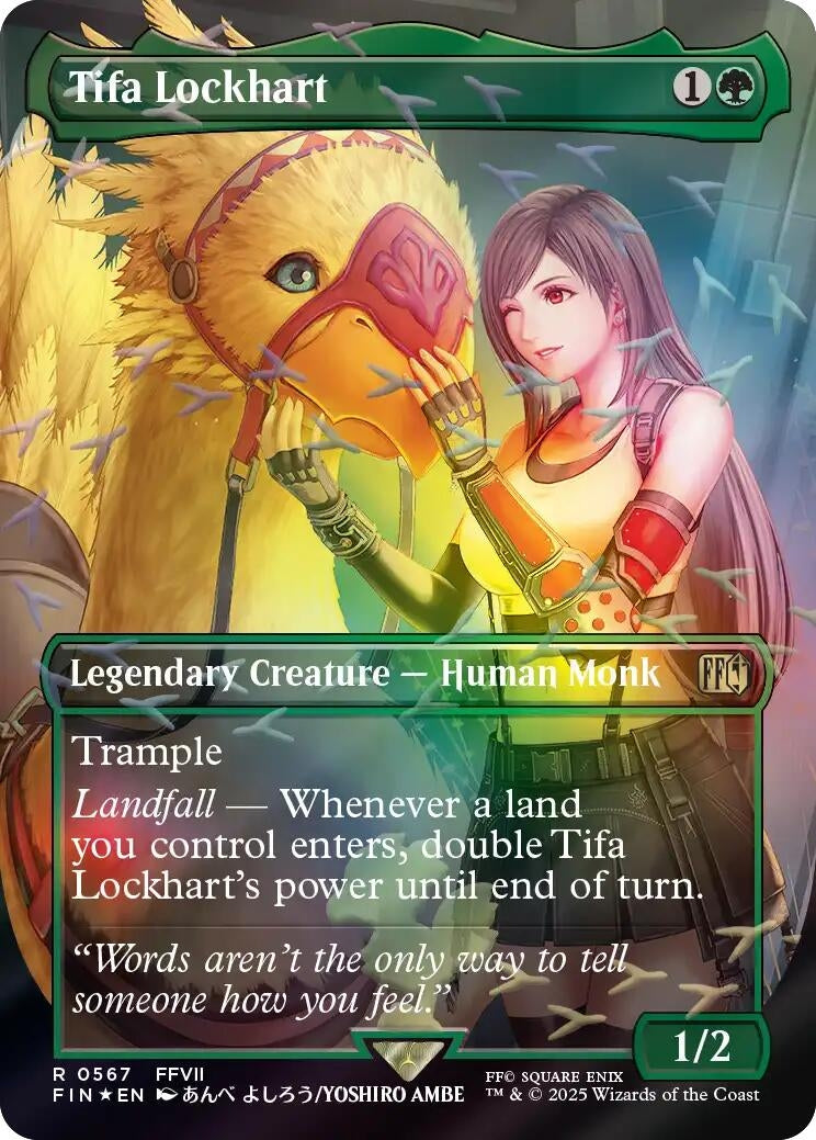 Image for Tifa Lockhart (Borderless) (Chocobo Track Foil) (567) [FINAL FANTASY] - Magic: The Gathering