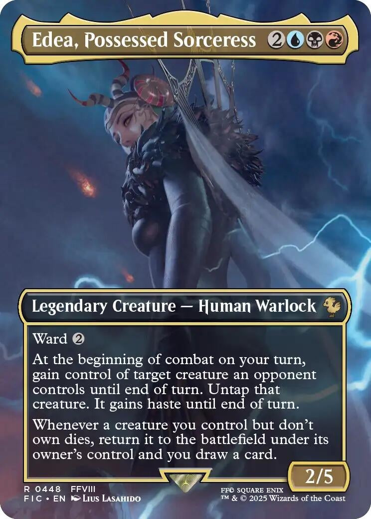 Image for Edea, Possessed Sorceress (Borderless) (448) [FINAL FANTASY] - Magic: The Gathering