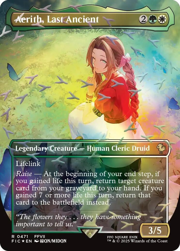 Image for Aerith, Last Ancient (Borderless) (Chocobo Track Foil) (471) [FINAL FANTASY] - Magic: The Gathering